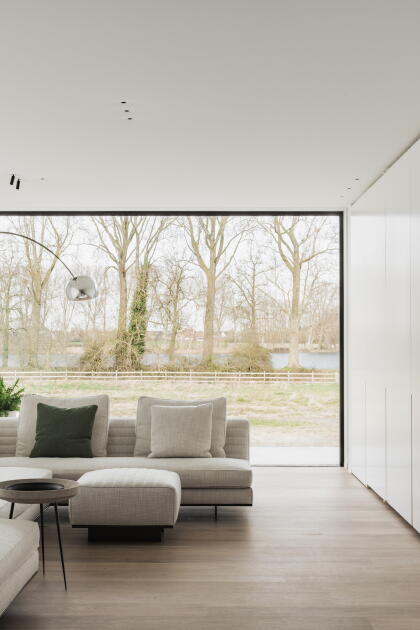 Akoestische spanplafonds high end interieur particulier Ieper