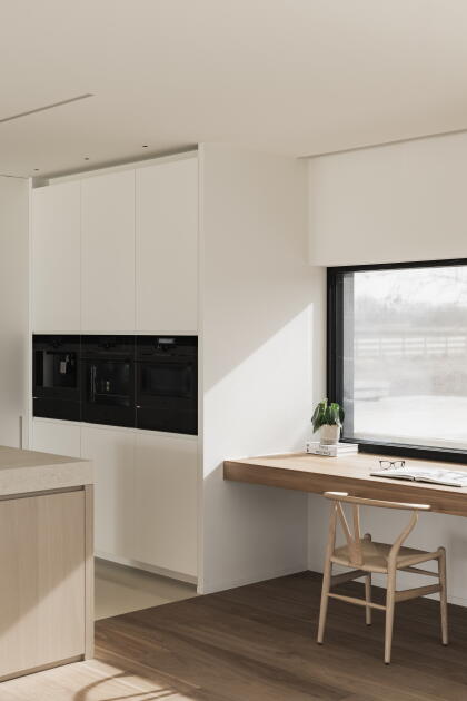 Akoestische spanplafonds high end interieur particulier Ieper