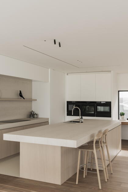 Akoestische spanplafonds high end interieur particulier Ieper