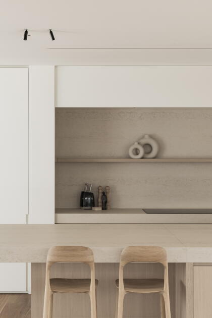 Akoestische spanplafonds high end interieur particulier Ieper